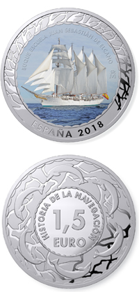 Imagen de la moneda Buque Escuela Juan Sebastián de Elcano