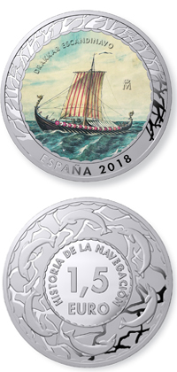 Imagen de la moneda Drakkar Escandinavo