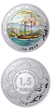 Imagen de la moneda Goleta española