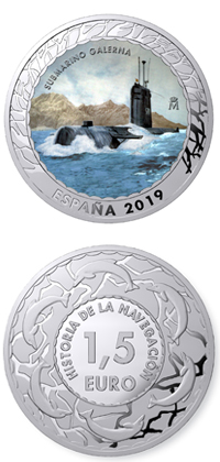 Imagen de la moneda Submarino Galerna